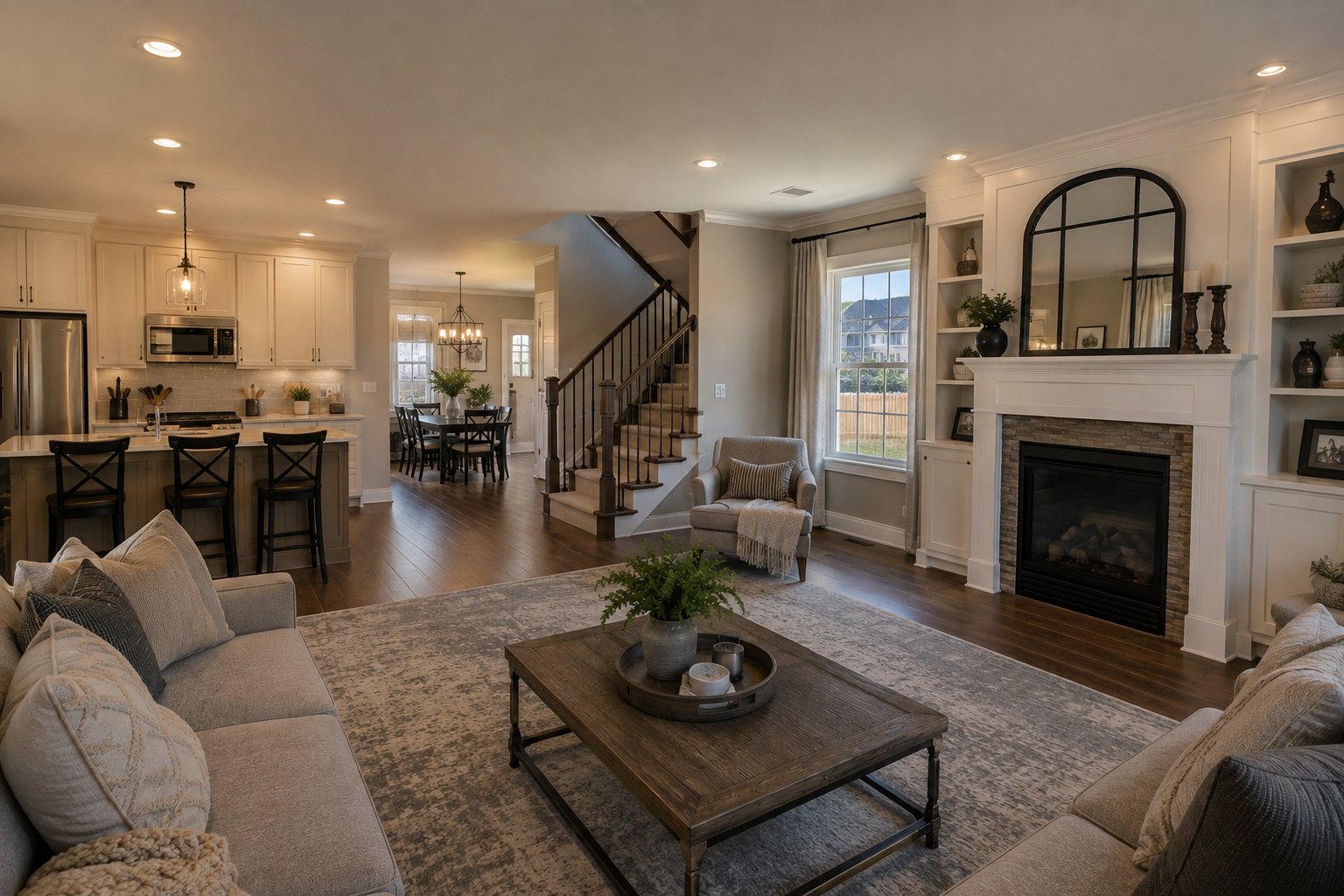 Staged principal bedroom